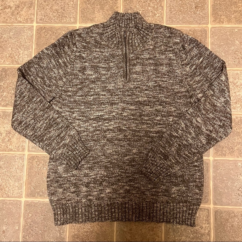 Croft & Barrow Heather Knit Quarter Zip Sweater